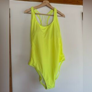 NWT Nicole Miller neon one piece racerback bathing suit/swimsuit, 1X